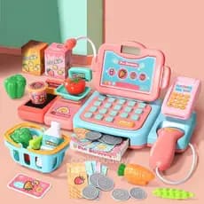 Brinquedos De Caixa Registradora Definir Fingir Brinquedos Infantis Supermercado Música & Luz Crianças Para Menina Jogar Compras