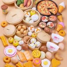Brinquedos de Cozinha Conjunto de Brinquedos 84pcs Crianças Fingir Jantar Cozinha Brinquedos de Cozinha Brinquedos de Cozinha Jogo de Brinquedos de Comida Brinquedos Infantis Combinação Grátis Simulação Precoce Brinquedos de Cozinha a Vapor Brinquedos Inf