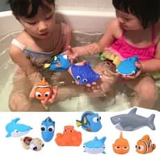 1 Pçs/set Brinquedos De Banho Do Bebê Crianças Engraçado Borracha Macia Squeeze Água Spray Tub Rubber Jogo Banheiro Animais Para As