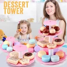Brinquedos De Pretend Play Food Set - Pretend Cutting Play Sobremesas Bolo Sorvete e Donuts Alimentos Brinquedos - Brinquedo para presentes de aniversário para meninos, meninas, crianças