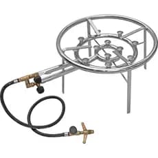 FOGAREIRO CAMPING  CHURRASQUEIRA GÁS ALTA PRESSÃO PAPALÉGUAS 2X1 35 CM