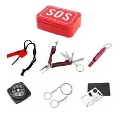 Kit Sobrevivência Sos Selva Escoteiro Emergência + Cartão