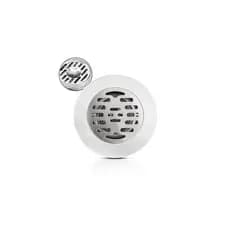 Ralo aço inox anti odor grelha redondo 10x10cm linear dreno