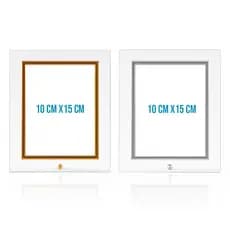Porta Retrato Moldura 10cmX15cm foto Luxo mesa liso A6 dourado prata metal acrílico Decoração