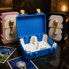 Porta Figurinha Copa 2026 com Troféu em Relevo | Estojo para Figurinhas e Cartinhas | Caixa Organizadora Premium