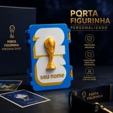 Porta Figurinha Personalizado Copa do Mundo 2026 Futebol com Seu Nome Estojo Porta Figurinhas 2026 Futebol