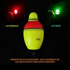 Kit de Boias de Pesca Noturna Flutuador LED Eletrônico De Pesca 80g e 100g pescaria