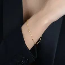 Pulseira de Bolinhas Folheado a Ouro 18k