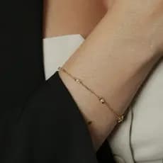 Pulseira de Pérolas Banhada a Ouro 18k