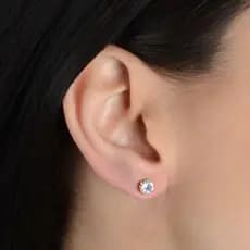 Brinco Ponto de Luz Banhado Ouro 18k