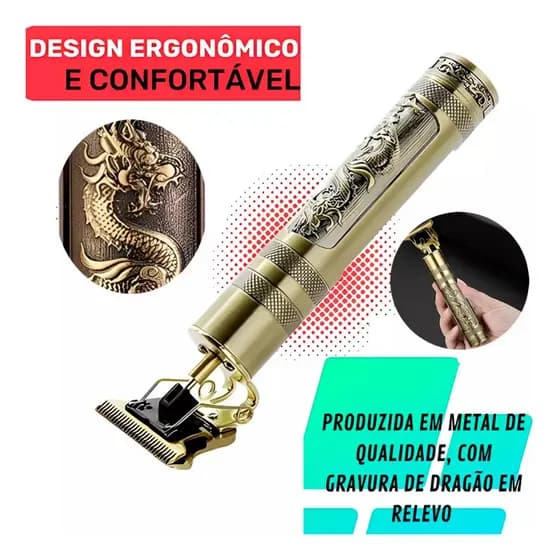 Máquina de Cortar Cabelo Sem Fio 3 em 1: Corta, Barbeia e Depila com Precisão Profissional!