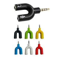 Adaptador P2 para P3 Fone Headset Microfone Lapela Com Fio