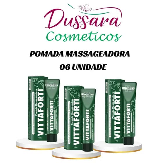 Kit com 06 Unidades Pomada Massageadora Vittaforti 150G