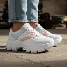 Tênis Feminino Chunky Sneaker Colors Plataforma Original Direto Da Fábrica Promoção Envio Imediato