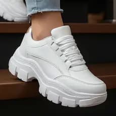 Tênis Feminino Plataforma Adulto Sola Alta Passeio Confortavel Envio Imediato