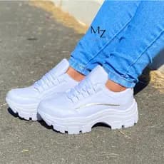TENIS FEMININO PLATAFORMA ADULTO SOLA ALTA PASSEIO CONFORTAVEL ENVIO IMEDIATO confortável