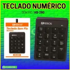 Teclado Numérico Sem Fio Com Adaptador USB - KNUP KP-2038 e hs-208