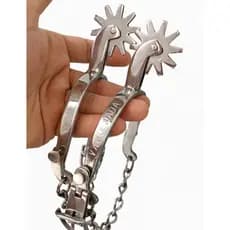 esporas em inox roseta 10 d. vaquejada cavalo padrão abvaq abqm