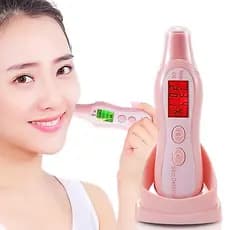 LCD Digital De Precisão Da Pele Óleo Analisador De Contentação Facial Umidade Medidor De Bateria Operado Detector Monitor De Cuidados Beleza Tester