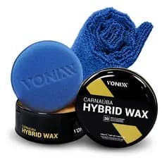 Kit Cera Vonixx Carnaúba Hybrid Wax Cera Lata 120ml Protetora Brilho Duradouro Toalha Microfibra