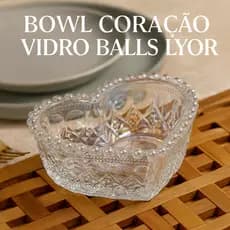 Bowl Decoração De Vidro Coração Balls Lyor 3 Cores Disponíveis Luxo