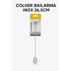 Colher Bailarina Inox 26,5cm Mimo Style para Drinks Cafés e Coquetéis Utensílio Bar Profissional