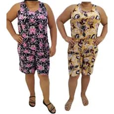 KIT DE 2 Conjuntos De Liganete Feminino Estampado Plus Size