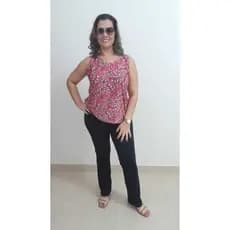Blusa feminina Sem Manga Plus Size De Liganete