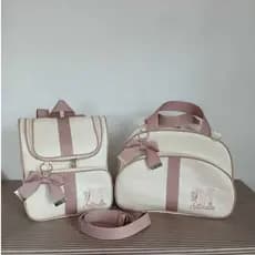 Kit  Bolsas Maternidade 2 Peças / Mala G e Mochila 2 em 1 (Personalização Grátis)