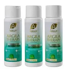KIT ARGILA THERAPY ADLUX 3 PASSOS TERAPIA CAPILAR MANUTENÇÃO HIDRATAÇÃO TRATAMENTO SUAVIZANTE