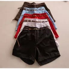 short alfaiataria feminino com cinto short feminino social com cinto short para mulher com cinto