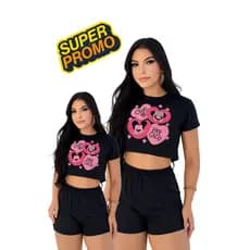 cropped em promoção, cropped canelado, cropped estampado