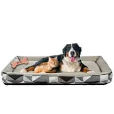 Cama Pet Extra Grande Quentinha Tamanho XG Cama Para Cachorro Gigante Lavável + Osso Mordedor Anti-stress