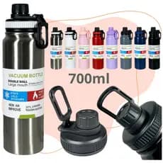 Garrafinha, Garrafa Térmica Squeeze 800ml Agua Quente e Frio Isolamento Térmico Com Alça, Academia e Esporte - Azarte