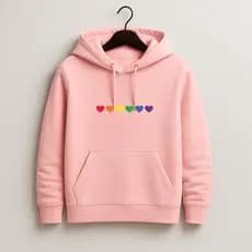 Blusa Moletom LGBT Canguru Com Capuz Blusa De Frio Unissex Corações Do Orgulho