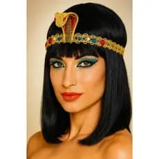 Tiara Cleópatra Fantasia Cobra Serpente Egito Egípcia Coroa Arco Coroa Cosplay Band Head