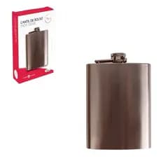 Cantil De Bolso Porta Bebida Em Aço Inox Frasco 220ml Bar