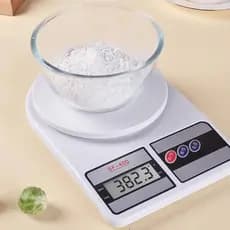 Balança Eletrônica de Cozinha - Alta Precisão 1g–10kg c/ Tara + Pilhas Inclusas