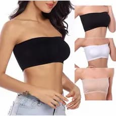 Sutiã Sem Alças Com Bojo Removível - Modelo Feminino Adulto