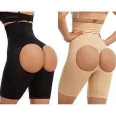 KIT 2 Calcinha short cinta levanta empina bumbum 4 BARBATANAS zero barriga modeladora 2 em 1(FIO DENTAL)