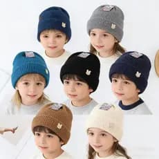 Gorro Touca Infantil  Lisa Para o Inverno Menino e Menina Moda Toca de Frio Ate 3 anos