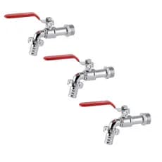 Kit 3 Torneiras Esfera Válvula Jardim Maquina1/2 Metálica  Promoção