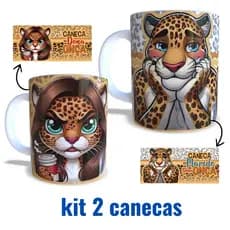 kit 2 canecas personalizadas de ceramica caneca dona onça e caneca do marido da dona onça