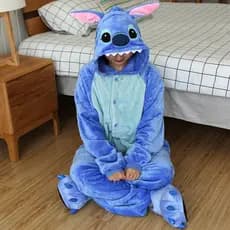 Kigurumi Stitch Animal Pijamas Adultos Girafa Pikachu Panda Frog Cartoon Onesies Sleepwear