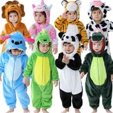 Bebê Kigurumi Dinossauro Panda Ponto Dos Desenhos Animados Macacão Recém-Nascido Infantil Crianças Animal Meninas Menino