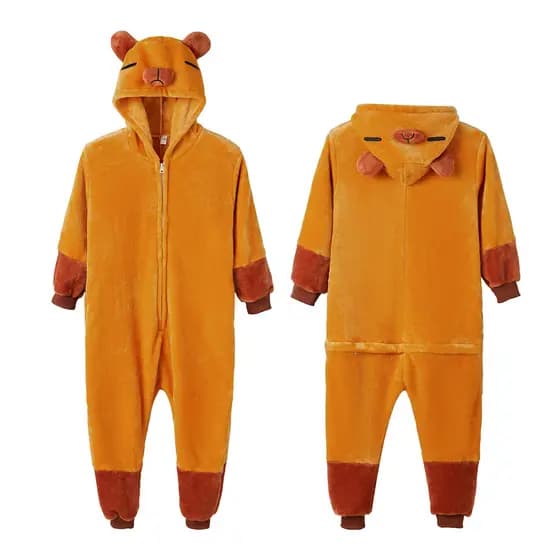 Mulheres Capivara Kigurumi Animal Pijamas Bonito Dos Desenhos Animados Anime Cosplay Trajes Unisex Macacão Para O Dia Da