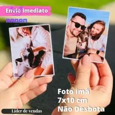 24 fotos imã 7x10 eternize seus momento!! Manta inteira - Não Desbota - Qualidade Profissional - Envio Imediato