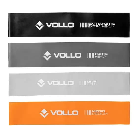 Mini Bands Kit Com 4 Faixas De Exercício Vollo