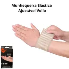Munhequeira Elástica Vollo Ajustável Ortopédica Tensor de Pulso Tendinite Artrite Alivia Dor