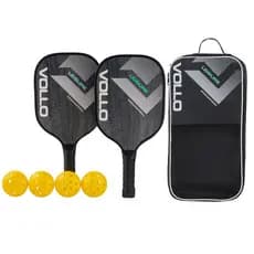 Kit Pickleball Lazer Leisure 2 Raquetes 4 Bolas e Bolsa Vollo